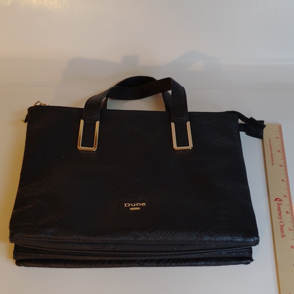 Dune London Black Satin Cosmetic Bag with Gold Accents - Picture 11 of 14